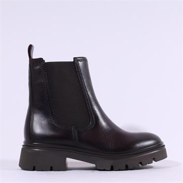Gabor Camaro Chunky Sole Chelsea Boot - Dark Brown Leather