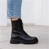 Gabor Magic Front Zip Biker Boot - Black Leather