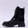 Gabor Magic Front Zip Biker Boot - Black Patent