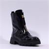 Gabor Magic Front Zip Biker Boot - Black Patent