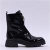 Gabor Magic Front Zip Biker Boot - Black Patent