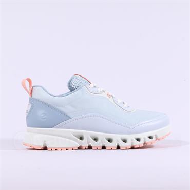 Ecco Women Multi Vent GoreTex Trainer - Light Blue Pink