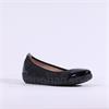 Caprice Faby Slip On Toe Cap Low Wedge - Black Combi