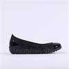 Caprice Faby Slip On Toe Cap Low Wedge - Black Combi