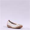 Caprice Faby Toe Cap Low Wedge Pump - Beige Gold