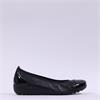 Caprice Faby Toe Cap Low Wedge Pump - Black Combi