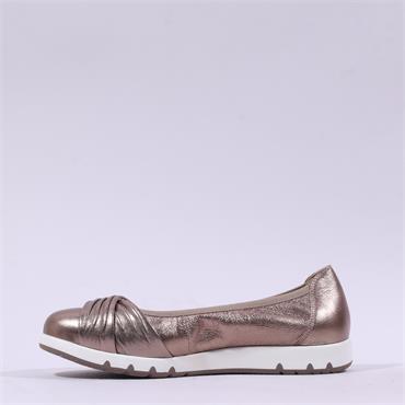 Caprice Violet Criss Cross Slip On - Bronze