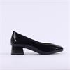 Caprice Daria Low Heel Court - Black Snake