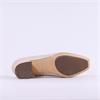 Caprice Nina Toe Cap Block Heel Court - Cream Leather