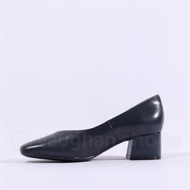 Caprice Nina Low Block Heel Court Shoe - Ocean