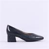 Caprice Nina Low Block Heel Court Shoe - Ocean