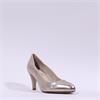 Caprice Ashley Round Toe High Heel - Taupe Metallic
