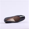 Caprice Felina Block Heel Court Shoe - Black Leather
