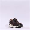 Caprice Danica Side Zip Wedge Trainer - Dark Brown Combi