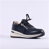 Caprice Danica Side Zip Wedge Trainer - Navy Combi