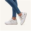 Caprice Danica Side Zip Wedge Trainer - White Gold Leather