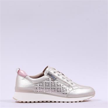 Caprice Kaia Side Zip Punch Trainer - Platinum