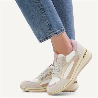 Caprice Danica Internal Zip Wedge - Beige Combi