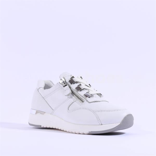 caprice white leather trainers