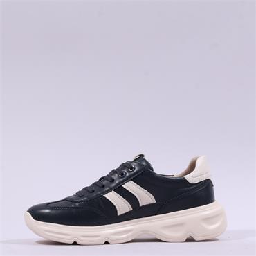 Caprice Kaia Light Laced Trainer - Navy Leather