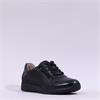 Caprice Peggy Side Zip Comfort Trainer - Black Metallic