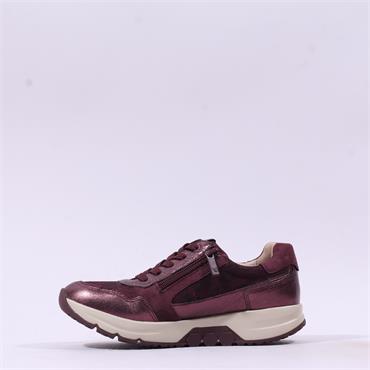 Caprice Hedda Twin Zip Trainer - Bordeaux Combi