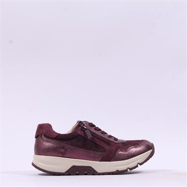 Caprice Hedda Twin Zip Trainer - Bordeaux Combi