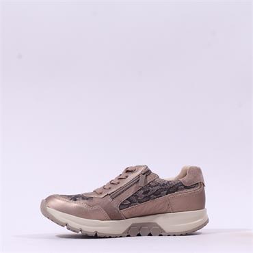 Caprice Hedda Twin Zip Trainer - Taupe Combi