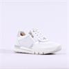 Caprice Ginga Side Zip Sparkle Trainer - White Silver
