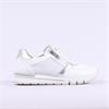 Caprice Ginga Side Zip Sparkle Trainer - White Silver