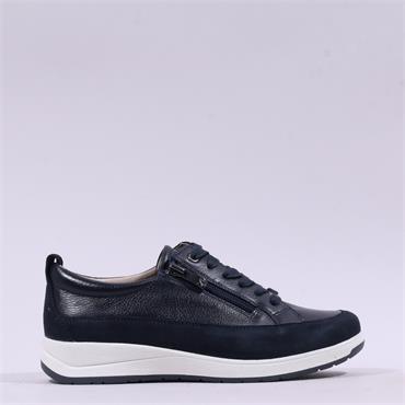 Caprice Gera Lace Zip K Fit Comfort - Navy Combi