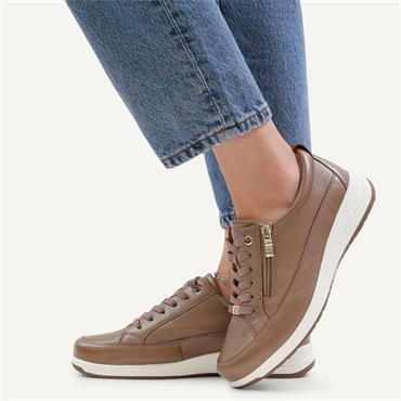 Caprice Gera Lace Zip K Fit Comfort - Taupe Leather