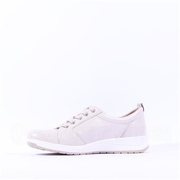 Caprice Vera Side Zip Lace Trainer - Pearl Deerskin