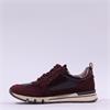 Caprice Ginga Laced Patent Suede Trainer - Bordeaux Combi