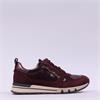 Caprice Ginga Laced Patent Suede Trainer - Bordeaux Combi