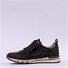 Caprice Ginga Laced Patent Suede Trainer - Dark Brown Combi