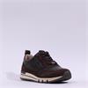 Caprice Ginga Laced Patent Suede Trainer - Dark Brown Combi