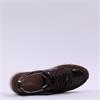 Caprice Ginga Laced Patent Suede Trainer - Dark Brown Combi