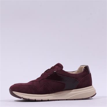 Caprice Kaia Side Panel Wedge Trainer - Bordeaux Combi