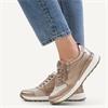 Caprice Franzi Side Zip Wedge Trainer - Taupe Metallic