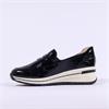 Caprice Danica Slip On Casual Wedge - Black Patent
