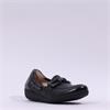 Caprice Faby Deerskin Low Link Wedge - Black Deerskin