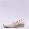 Caprice Finja Slip On Wedge - Cream Leather