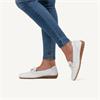Caprice Verena Slip On Deerskin Loafer - White Deerskin