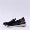 Caprice Kaia Sporty Slip On Link Loafer - Black Leopard