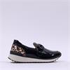 Caprice Kaia Sporty Slip On Link Loafer - Black Leopard