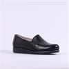 Caprice Frieda Slip On Croc Wedge - Black Leather