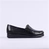 Caprice Frieda Slip On Croc Wedge - Black Leather