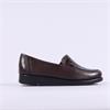 Caprice Frieda Slip On Croc Wedge - Dark Brown Leather