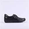 Caprice Vera Velcro Strap Wide Fit (H) - Black Leather